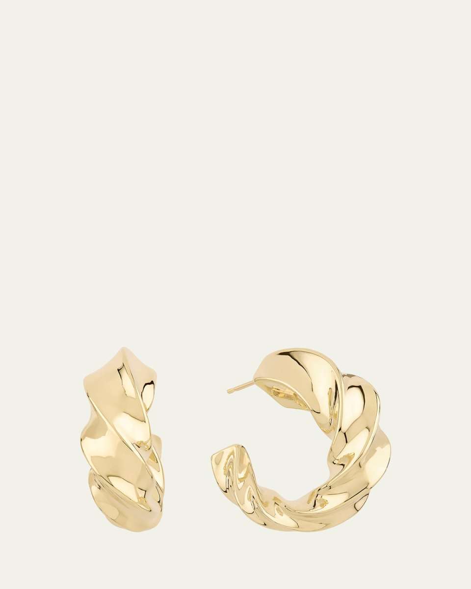 Wide Twisted Hollow Hoop Earrings
